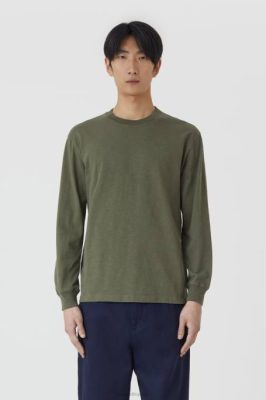 CLOSED France | CLOSED 24/7 Longsleeve hommes T0V02145 à la carde verte