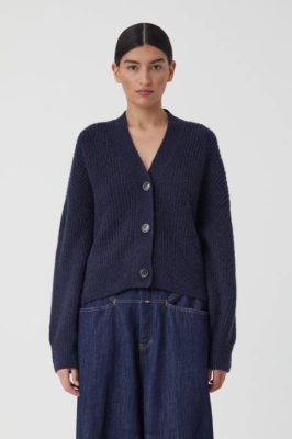 CLOSED France | CLOSED Cardigan à col en V femmes T0V0319 nuit sombre