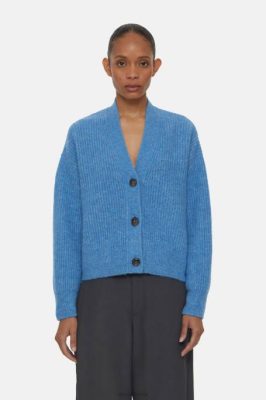 CLOSED France | CLOSED Cardigan à col en V femmes T0V0380 chambray bleu