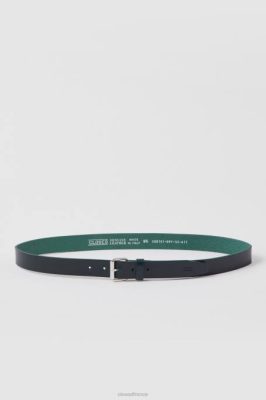 CLOSED France | CLOSED Ceinture en cuir avec métal hommes T0V02184 jade sombre
