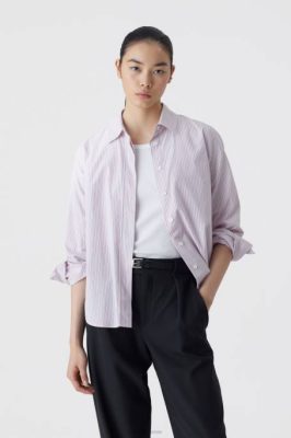 CLOSED France | CLOSED Chemis de chemise à rayures femmes T0V01553 dahlia rose