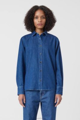 CLOSED France | CLOSED Chemise de chemise en jean biologique femmes T0V01570 bleu foncé