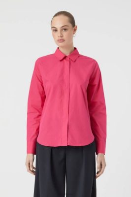 CLOSED France | CLOSED Chemise de chemise poplin femmes T0V01576 rose de framboise