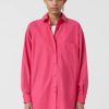 CLOSED France | CLOSED Chemise de chemise surdimensionnée femmes T0V01580 rose de framboise