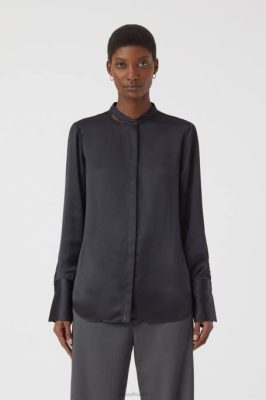 CLOSED France | CLOSED Chemisier de serrette élégant femmes T0V0438 noir