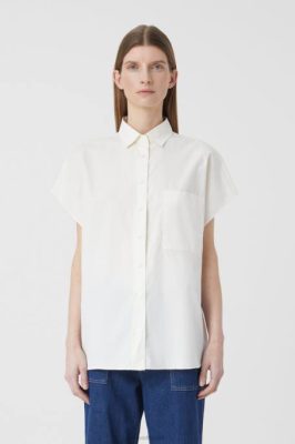 CLOSED France | CLOSED Chemisier en coton à manches courtes femmes T0V01559 ecru