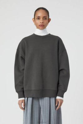 CLOSED France | CLOSED Coure d'équipage avec broderie femmes T0V01727 Black lavé