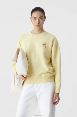 CLOSED France | CLOSED Coure d'équipage avec imprimé femmes T0V01720 orchidée jaune