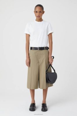 CLOSED France | CLOSED Culottes en ligne A plissée femmes T0V01779 marbre gris