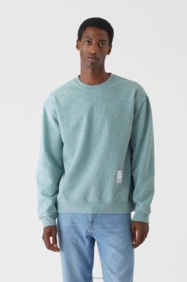 CLOSED France | CLOSED Impression de sweat-shirt hommes T0V02165 agave bleu