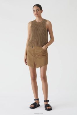 CLOSED France | CLOSED Mini jupe en coton en sergé femmes T0V01777 noix de muscade