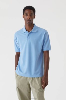 CLOSED France | CLOSED Polo avec broderie hommes T0V02141 ciel du matin bleu