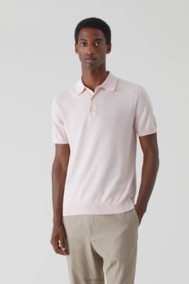CLOSED France | CLOSED Polo en tricot hommes T0V02048 hortensia rose