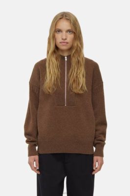 CLOSED France | CLOSED Pull à demi-zip en laine femmes T0V0334 vieux