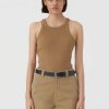 CLOSED France | CLOSED Rib Jersey Tanktop femmes T0V01622 noix de muscade