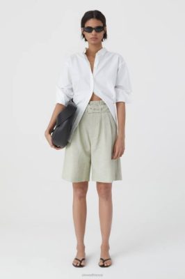 CLOSED France | CLOSED Shorts de taille haute femmes T0V01389 Green de mousse légère