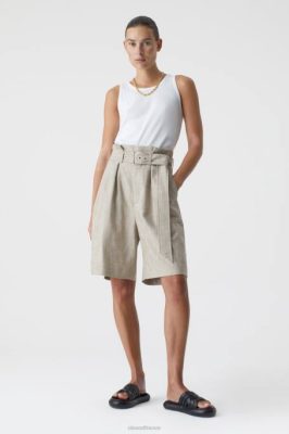 CLOSED France | CLOSED Shorts de taille haute femmes T0V01390 noix de muscade