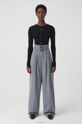 CLOSED France | CLOSED Style de pantalon Imogen femmes T0V01376 mélange gris foncé