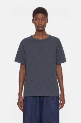 CLOSED France | CLOSED T-shirt avec broderie femmes T0V0531 mélange gris foncé