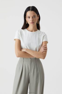 CLOSED France | CLOSED T-shirt en coton de base femmes T0V01642 ivoire