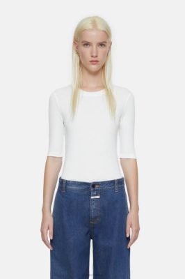 CLOSED France | CLOSED T-shirt en coton et modal femmes T0V0549 ivoire