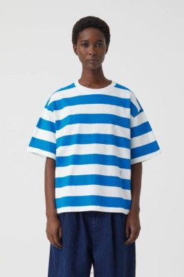 CLOSED France | CLOSED T-shirt surdimensionné à rayures femmes T0V01706 bleu océanique