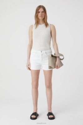 CLOSED France | CLOSED broderie de pantalons chauds en jean femmes T0V01397 blanc