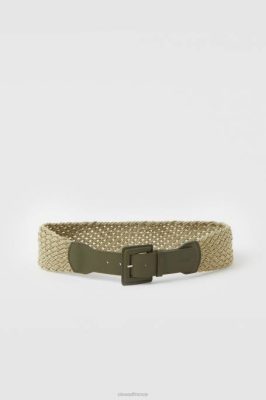CLOSED France | CLOSED ceinture de taille tressée femmes T0V01817 placage gris