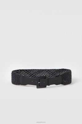 CLOSED France | CLOSED ceinture de taille tressée femmes T0V01818 noir