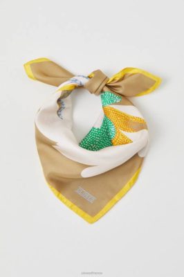 CLOSED France | CLOSED Écharpe en soie avec imprimé femmes T0V01836 ciel du matin bleu