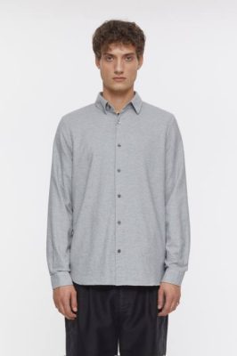 CLOSED France | CLOSED chemise de base hommes T0V0977 mélange gris clair