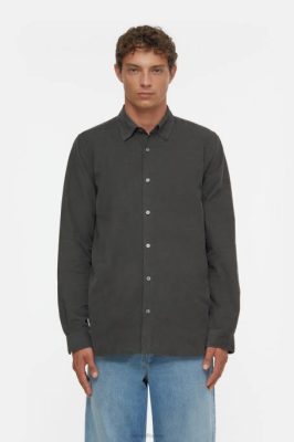 CLOSED France | CLOSED chemise de base hommes T0V0979 charbon de bois