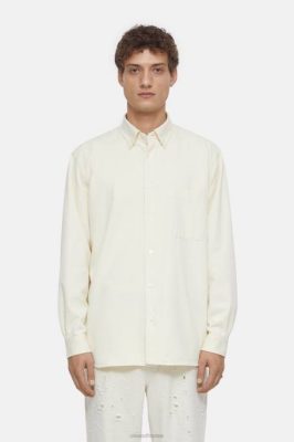 CLOSED France | CLOSED chemise de l'armée formelle hommes T0V0990 ecru