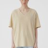 CLOSED France | CLOSED col en V surdimensionné femmes T0V01698 roseau beige