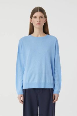 CLOSED France | CLOSED cou d'équipage de base femmes T0V01500 ciel du matin bleu