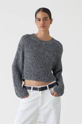 CLOSED France | CLOSED cou d'équipage en coton biologique femmes T0V01470 noir