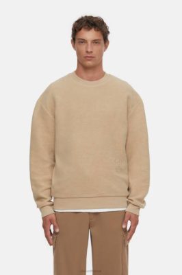 CLOSED France | CLOSED cou de l'équipage du logo hommes T0V01054 biscuit