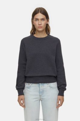 CLOSED France | CLOSED cou de l'équipage femmes T0V0567 mélange gris foncé