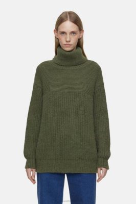 CLOSED France | CLOSED cou de tortue gros femmes T0V0417 vert industriel