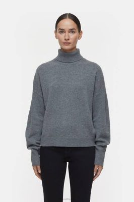 CLOSED France | CLOSED cou de tortue-mélange en cachemire femmes T0V0350 mélange gris foncé