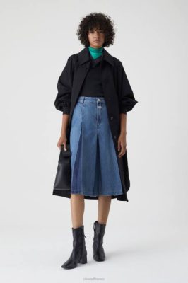 CLOSED France | CLOSED coups de poule plissés femmes T0V01781 mi-bleu