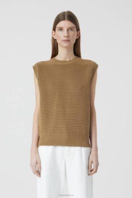CLOSED France | CLOSED gilet de pull en tricot femmes T0V01487 noix de muscade