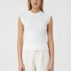 CLOSED France | CLOSED gilet de pull en tricot fin femmes T0V01512 ecru