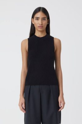 CLOSED France | CLOSED haut en tricot à manches courtes femmes T0V01467 noir