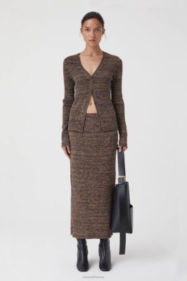 CLOSED France | CLOSED jupe crayon tricotée femmes T0V0615 bruyère bleue