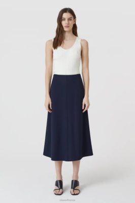 CLOSED France | CLOSED jupe de jersey long femmes T0V01786 nuit sombre