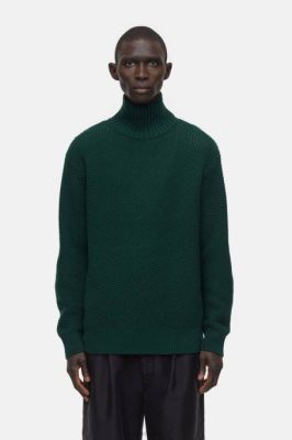 CLOSED France | CLOSED pull à col roulé hommes T0V0910 vert fougère