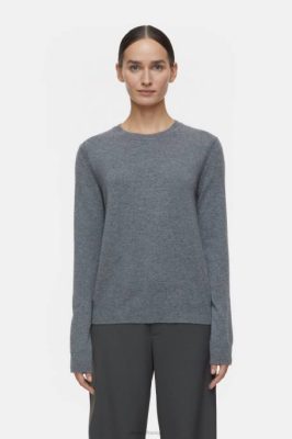 CLOSED France | CLOSED pull-mix en cachemire femmes T0V0389 mélange gris foncé