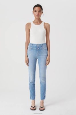 CLOSED France | CLOSED pusteur maigre de style denim 6 femmes T0V0119 mi-bleu