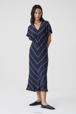 CLOSED France | CLOSED robe avec imprimé allover femmes T0V01741 nuit sombre